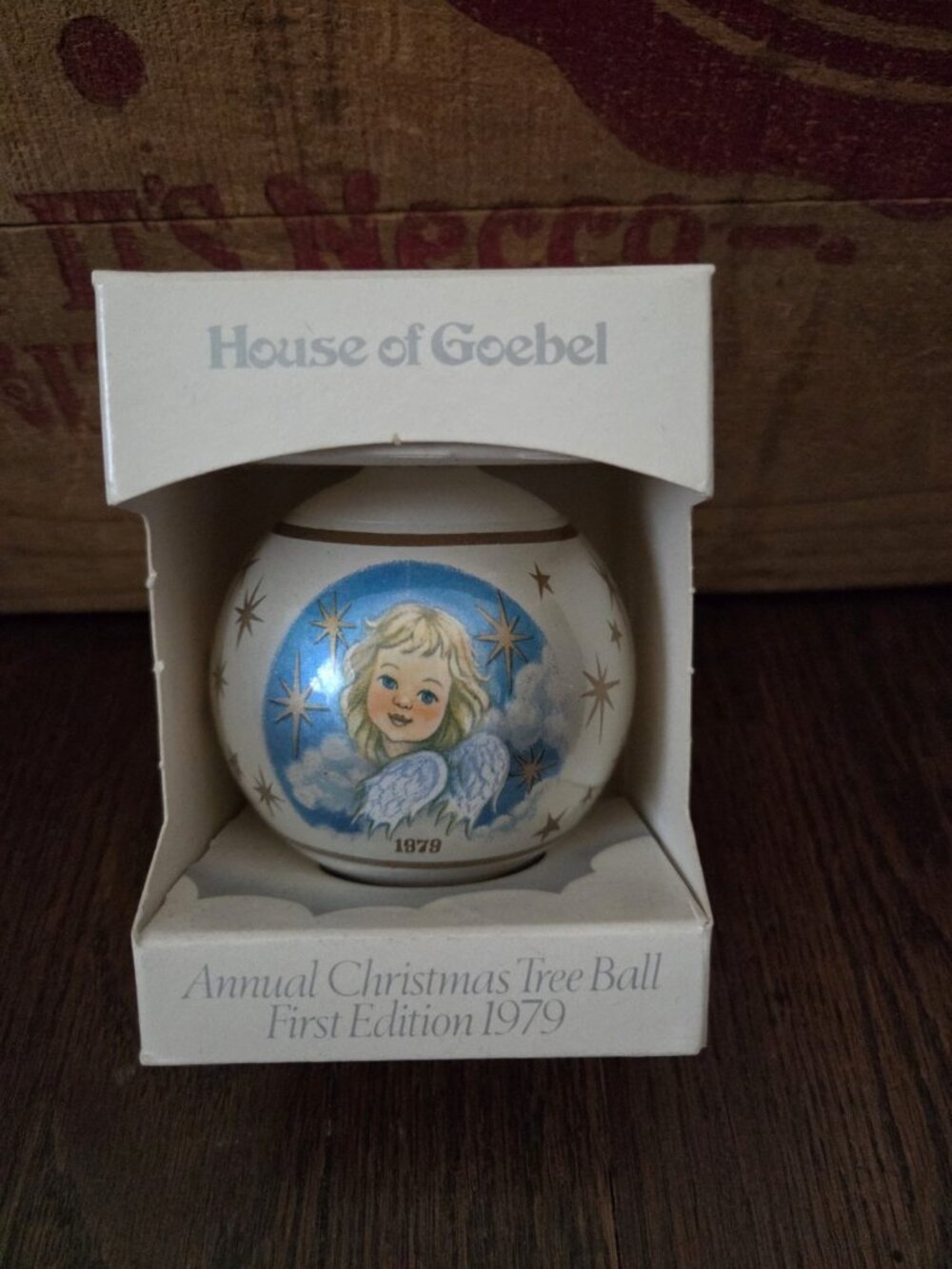 House Of Goebel Annual Christmas Tree Ball First Edition 1979 Ornament Angel USA